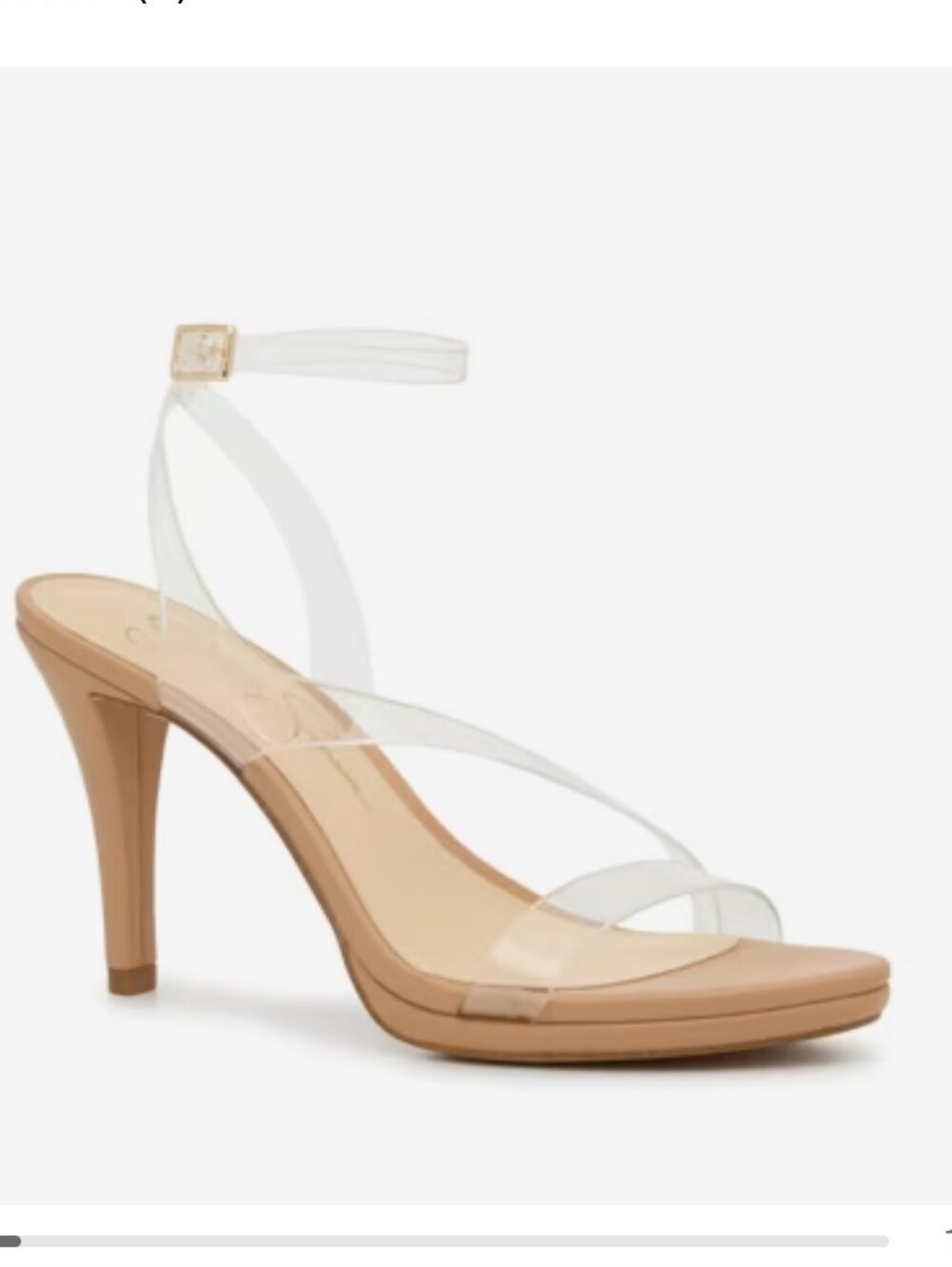 Jessica Simpson Nude and Clear Strappy Heeled Sandal